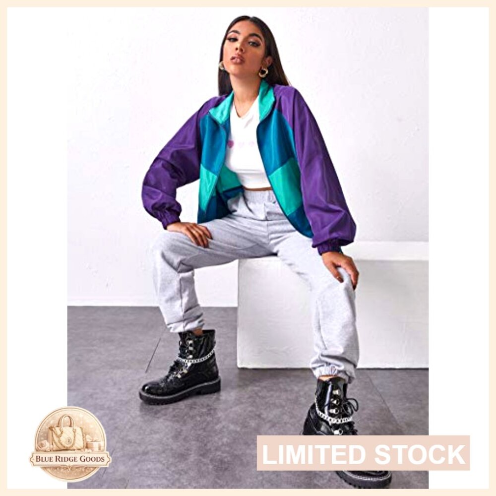 Lightweight Windbreaker Patchwork Sport Jacket Lo… - image 3